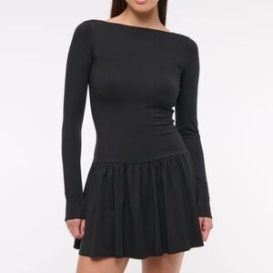 Abercrombie & Fitch Black Long Sleeve Dress/Skort